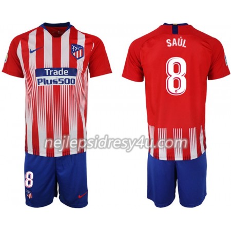 Fotbalový Dres Atlético Madrid SAUL 8 Dětské Domácí 2018/19